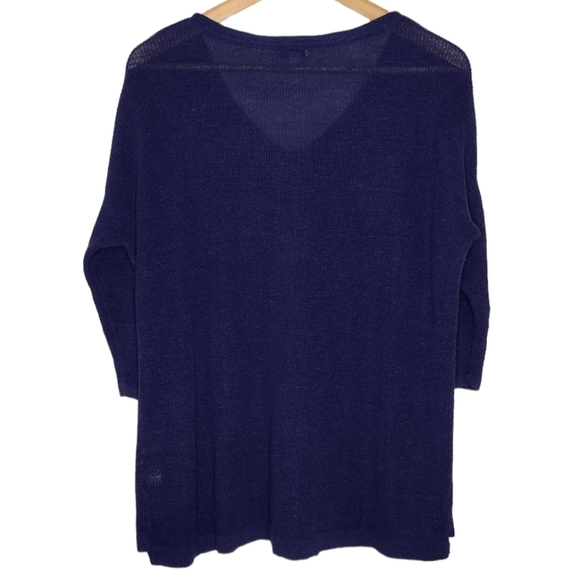 J. Jill Linen Blend Knit Lagenlook Women's V-Neck Sweater - Picture 2 of 13